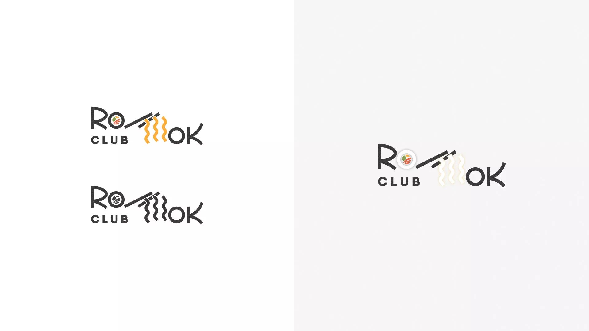 Создание логотипа суши-бара «Roll Wok Club» в Иркутске