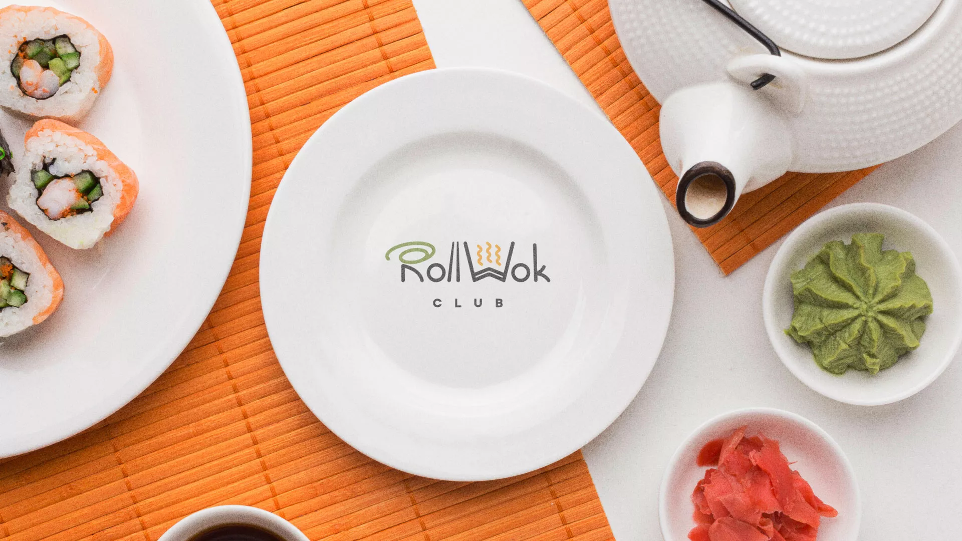 Разработка логотипа и фирменного стиля в Иркутске для суши-бара «Roll Wok Club» Разработка логотипа и фирменного стиля в Иркутске для суши-бара «Roll Wok Club»